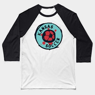 Kansas Soccer 01 Baseball T-Shirt